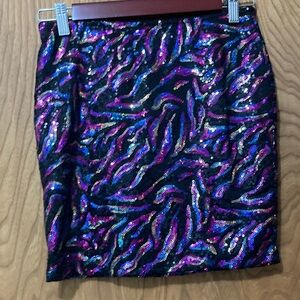 Charlotte Russe size small sexy eye catching sequin  skirt GUC